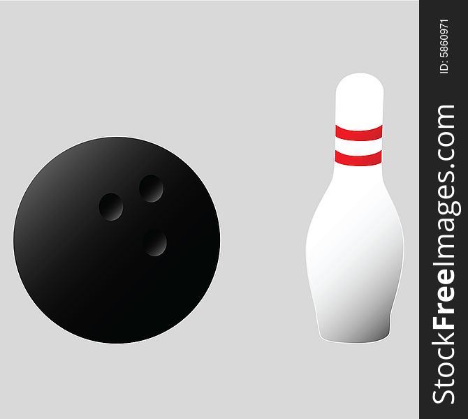 Bowling Ball And Pin