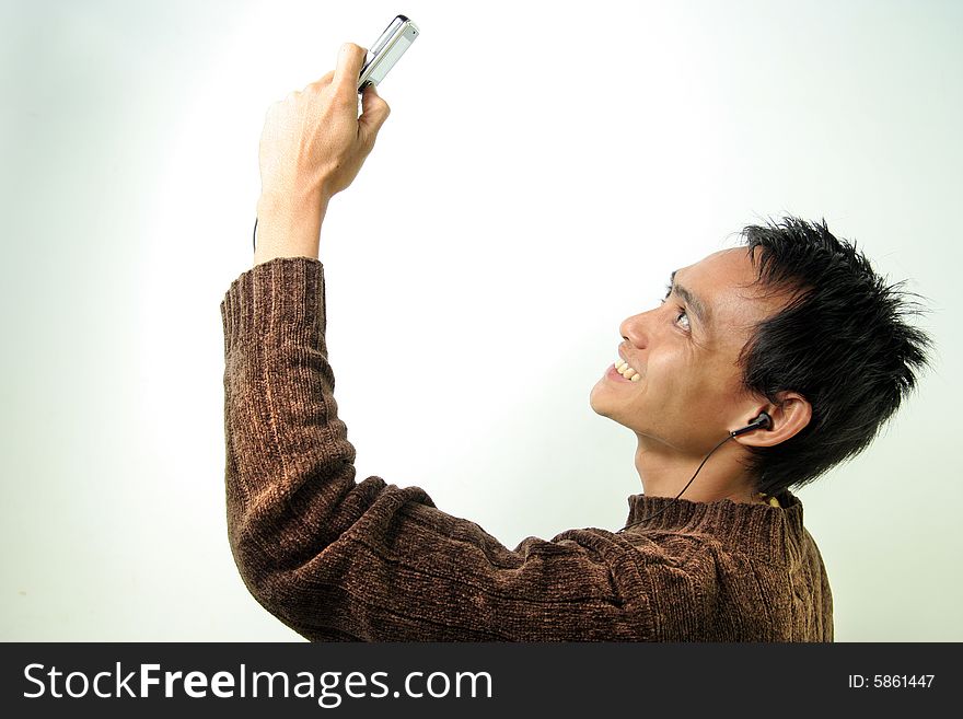 Man With Mobile Device
