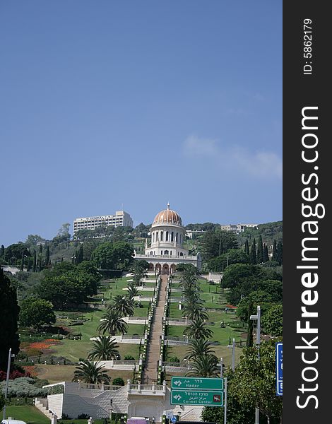 Bahai temple in haifa israel a place declared a word wonder. Bahai temple in haifa israel a place declared a word wonder