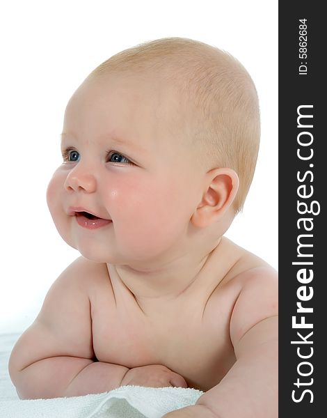 Little Baby on white background