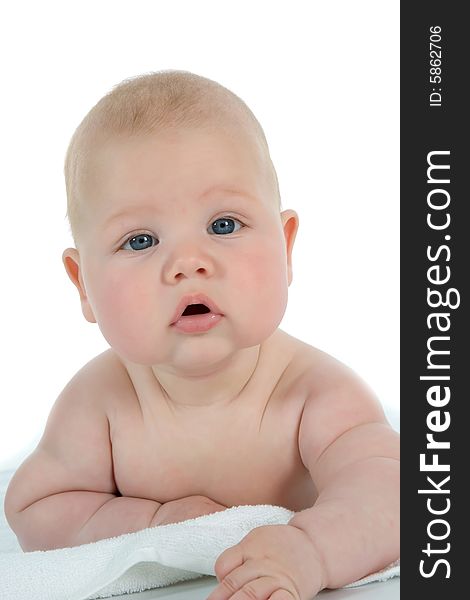 Little Baby on white background