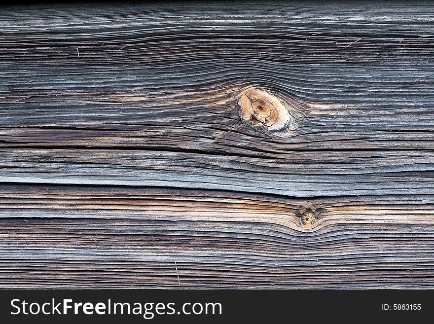 The old wooden plaque, gray and brown. Background.