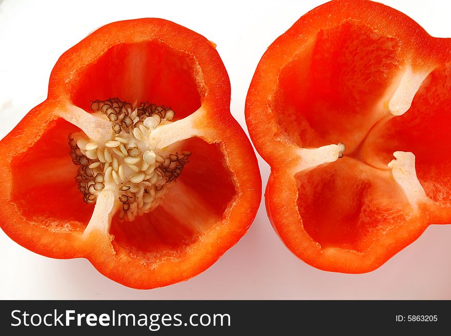 Close up of red peppers.