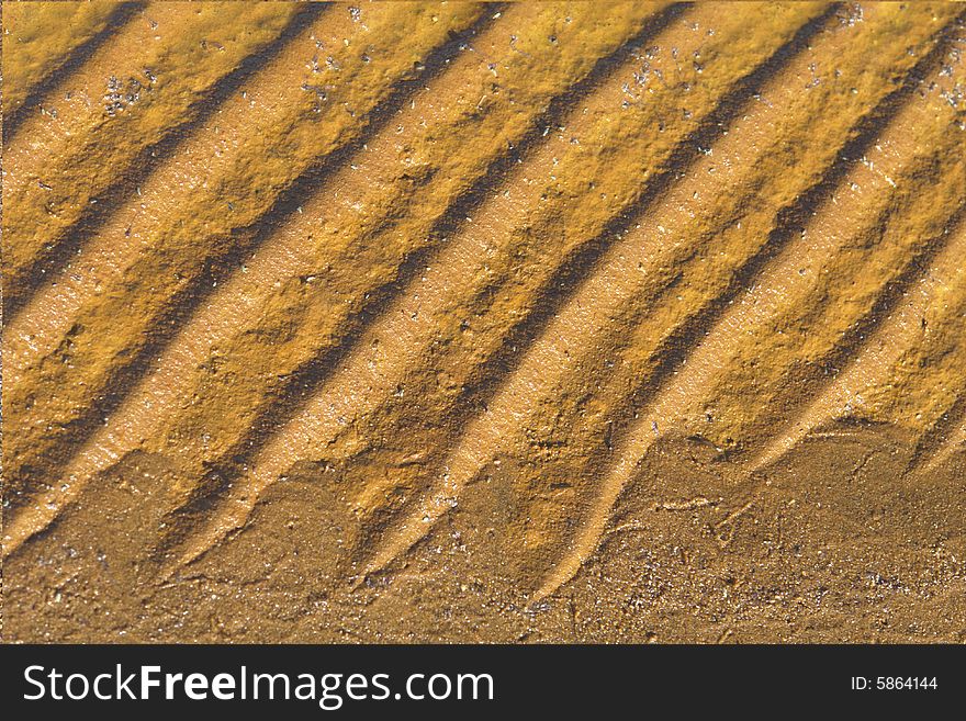 Water on a background of yellow