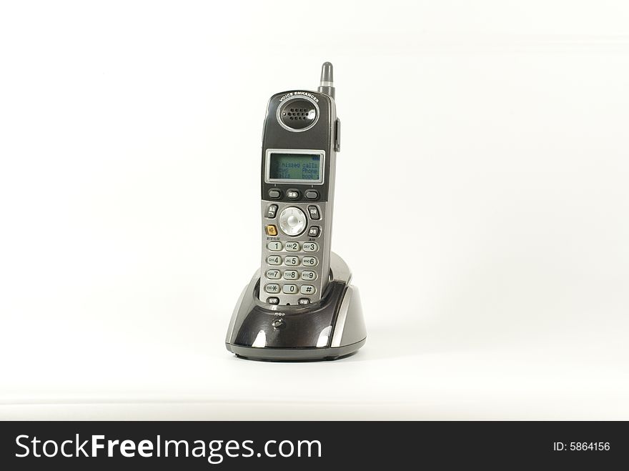 Wireless phone isolated on white