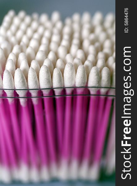 A photograph of cotton buds with artistic blur. A photograph of cotton buds with artistic blur