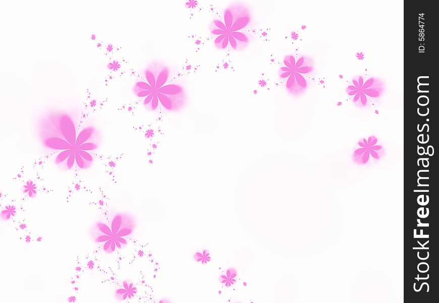 Garland of beautiful pink flowers. Garland of beautiful pink flowers