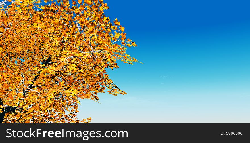 Beautiful scenery with autumn tree. Beautiful scenery with autumn tree