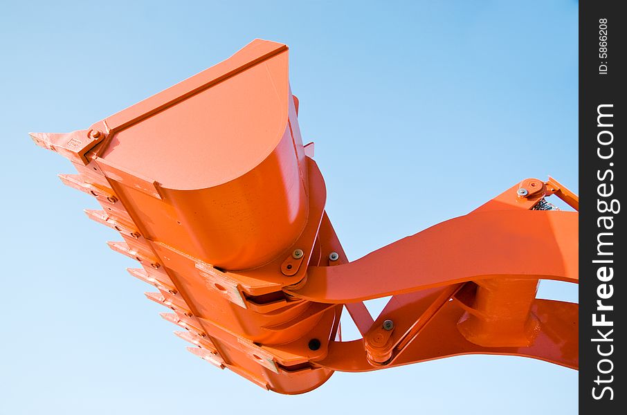 A close view of the bucket of an earthmover. A close view of the bucket of an earthmover.