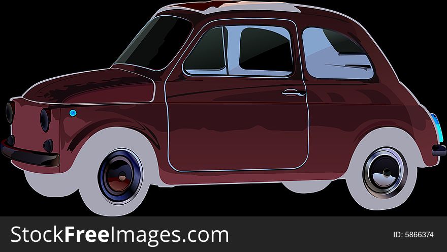 Vector illustration of retro car