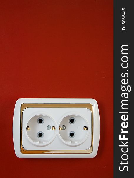 The double electric socket, European standard
