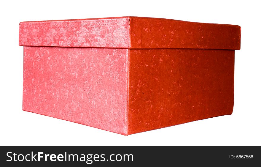 Simple box for wrapping isolated on white background.