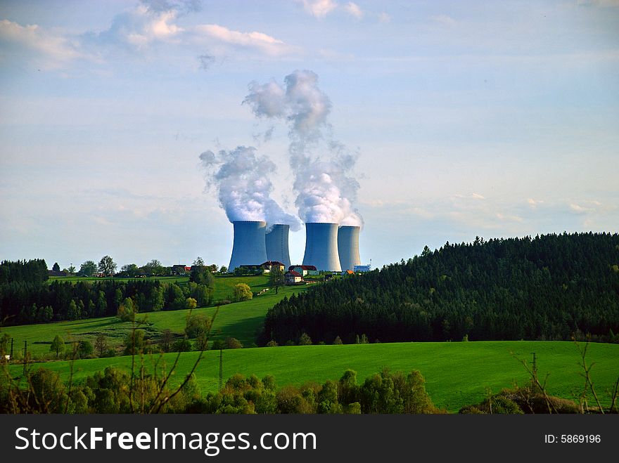Temelin, a 2 reactor nuclear plant in the southern part of the Czech Republic. Temelin, a 2 reactor nuclear plant in the southern part of the Czech Republic.
