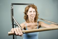 Free Woman Doing A Strength Workout Stock Image - 5872081