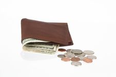 Wallet And Coins Royalty Free Stock Image