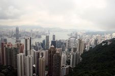 Hong Kong Skyline From Victoria Peak Royalty Free Stock Images Hong Kong Skyline From Victoria Peak Royalty Free Stock Images