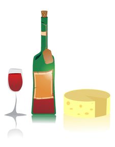 Red Wine Bottle And Glass Royalty Free Stock Photo Red Wine Bottle And Glass Royalty Free Stock Photo
