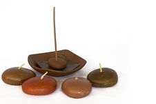 Candle And Incense Stock Photography Candle And Incense Stock Photography