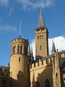 German Castle - High Above The Clouds Royalty Free Stock Photos German Castle - High Above The Clouds Royalty Free Stock Photos