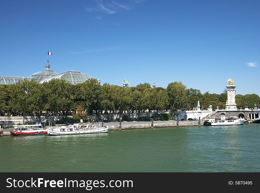 Bridge Pont Alexandre III and the Grand Palais, Paris