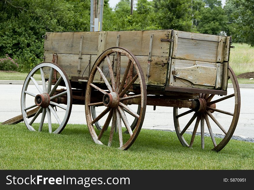 A carriage on the side of the road. A carriage on the side of the road.