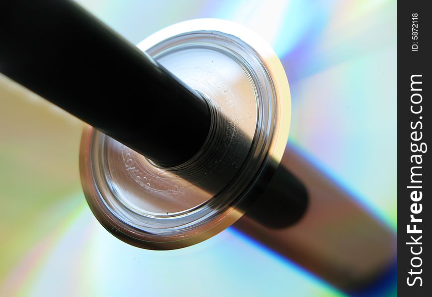 Close-up of a cd. Close-up of a cd
