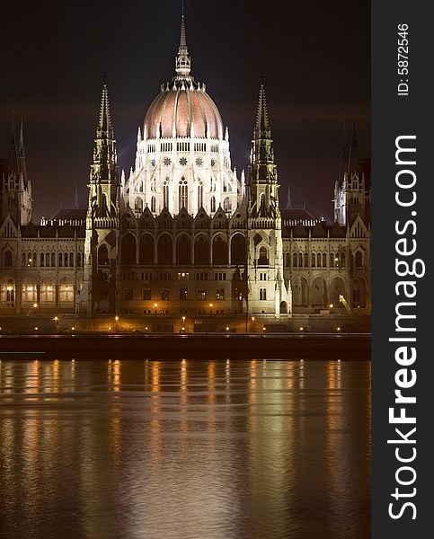Parliament in Budapest - night lights
