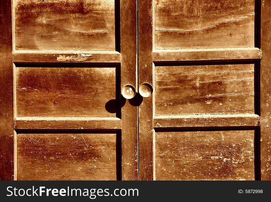 A particolar of a old door