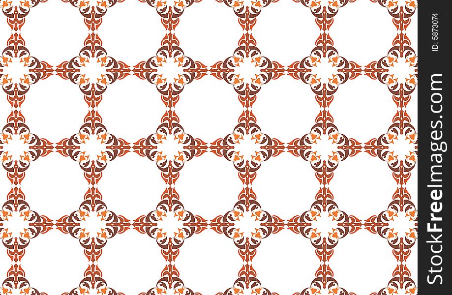 Ottoman style wallpaper pattern and shape