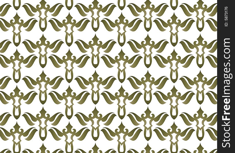 Ottoman style wallpaper pattern and shape