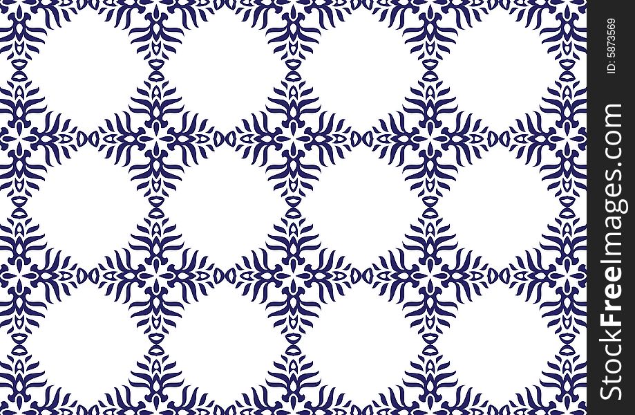 Ottoman style wallpaper pattern and shape