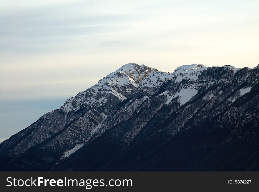 Abruzzo (Geographical Region) apennines mountains (Central Italy) in winter. Abruzzo (Geographical Region) apennines mountains (Central Italy) in winter