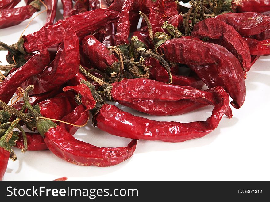 Image series of vegetables on white background - red pepper