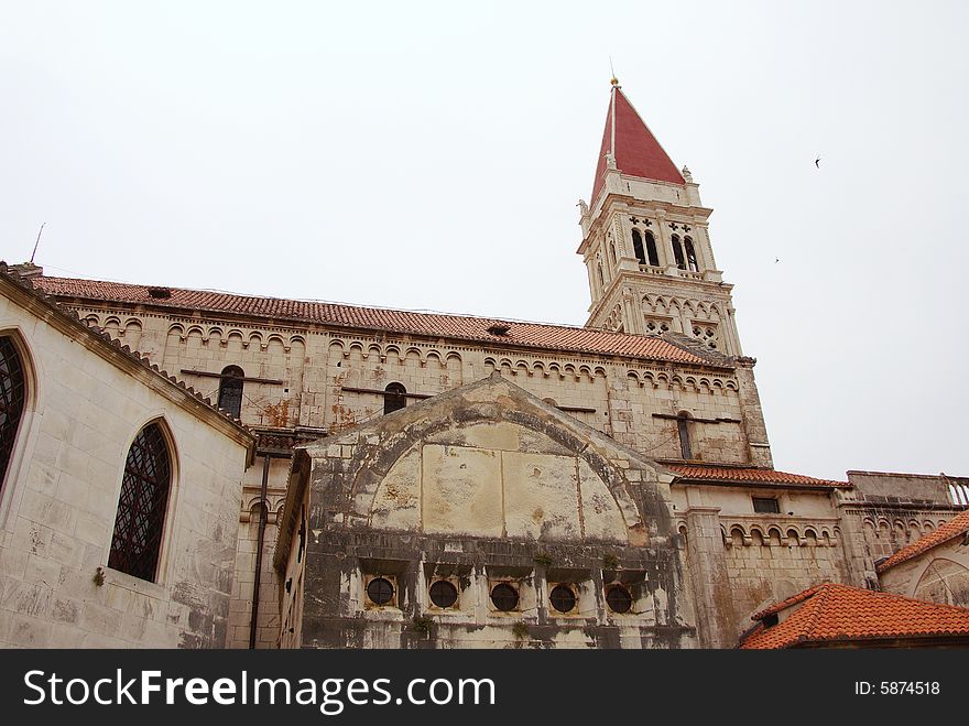 The sint Lawrence cathedral in Trogir, Ccoatia. The sint Lawrence cathedral in Trogir, Ccoatia