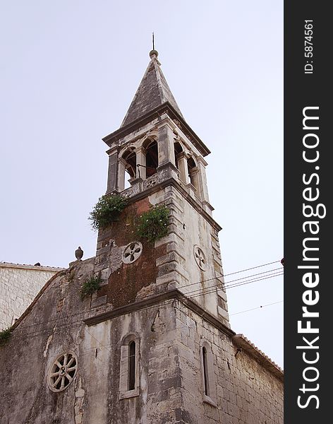 St Carmel church with its bell tower. St Carmel church with its bell tower