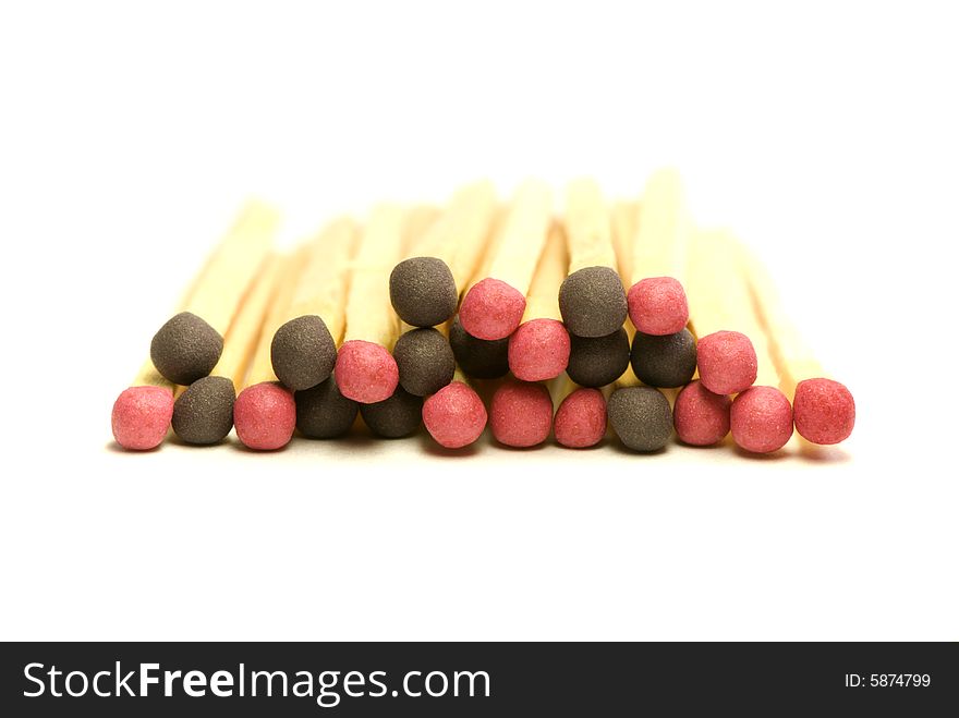 Matches closeup on white background. Matches closeup on white background