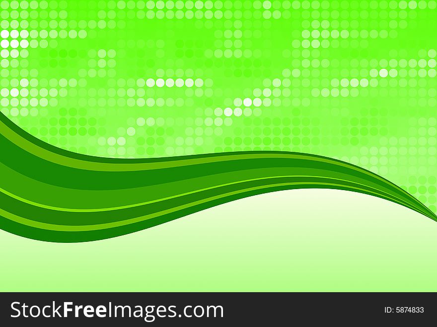 Vector illustration of abstract green