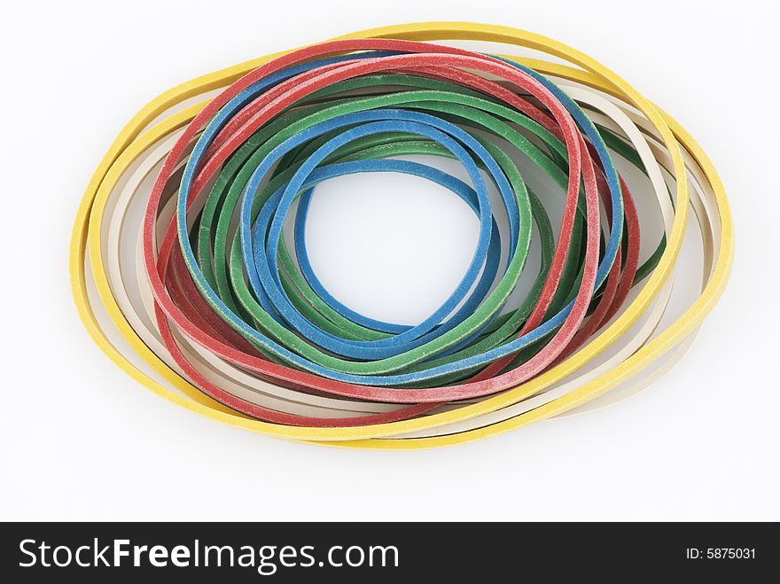 Round and colorfull rubber bands