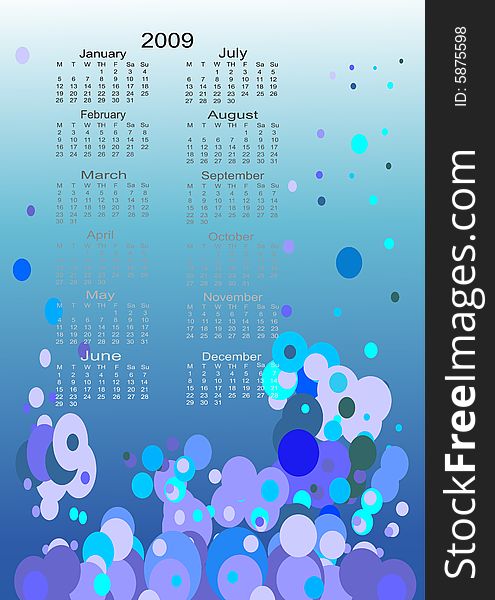 Calendar for the next Year vector illustration