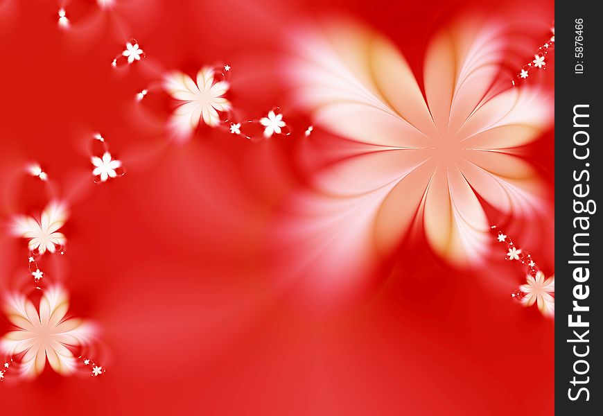 Wonderful flowers on the red background. Wonderful flowers on the red background