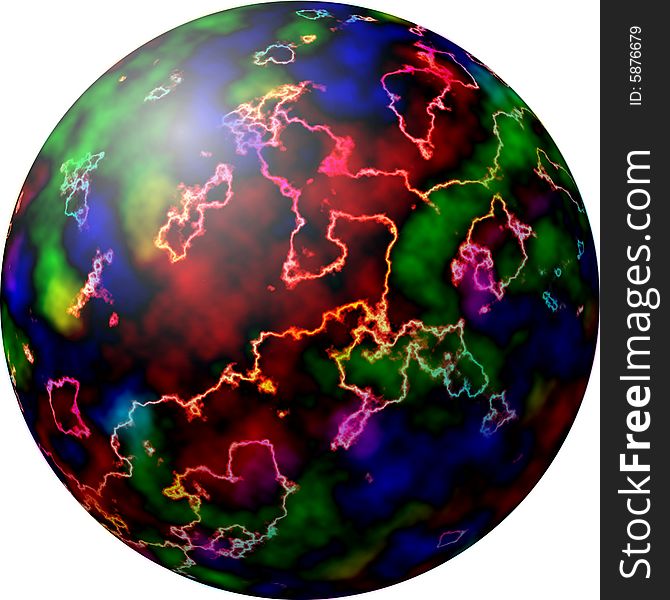 Fractal sphere background image 2. Fractal sphere background image 2