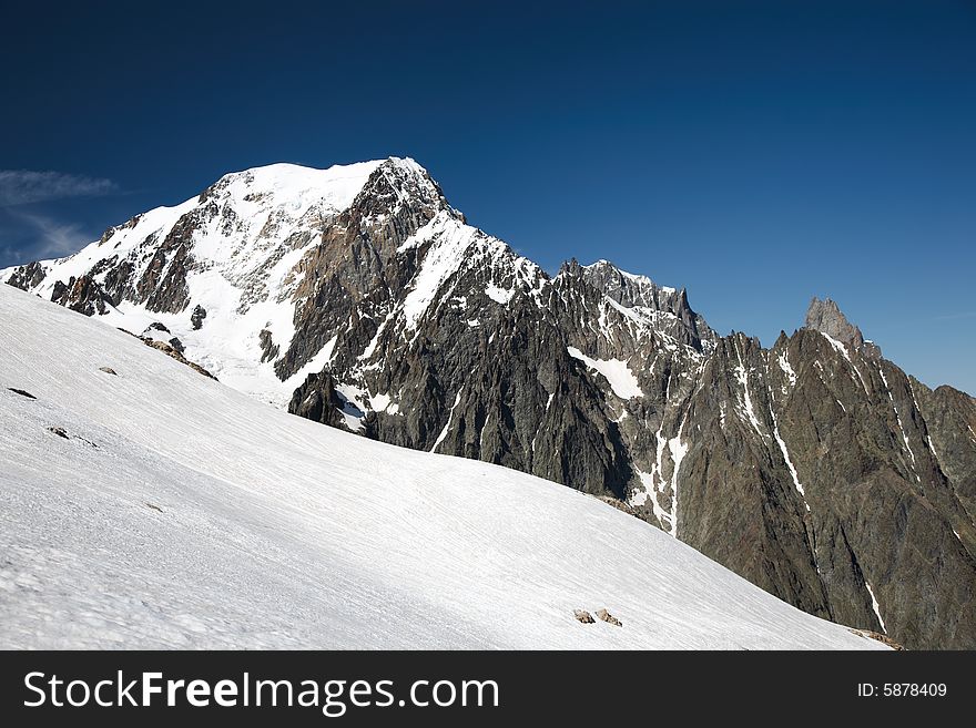 South face of Mont Blanc, Valle d'Aosta, Italy.