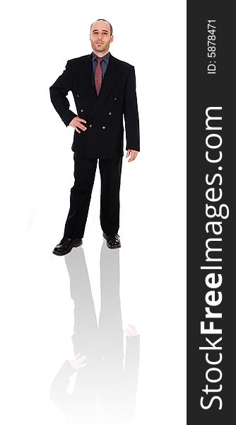 Business man on a white background isolated. Business man on a white background isolated