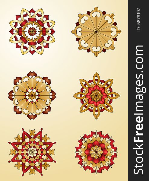 decorative vector illustration with geometric ornament. decorative vector illustration with geometric ornament