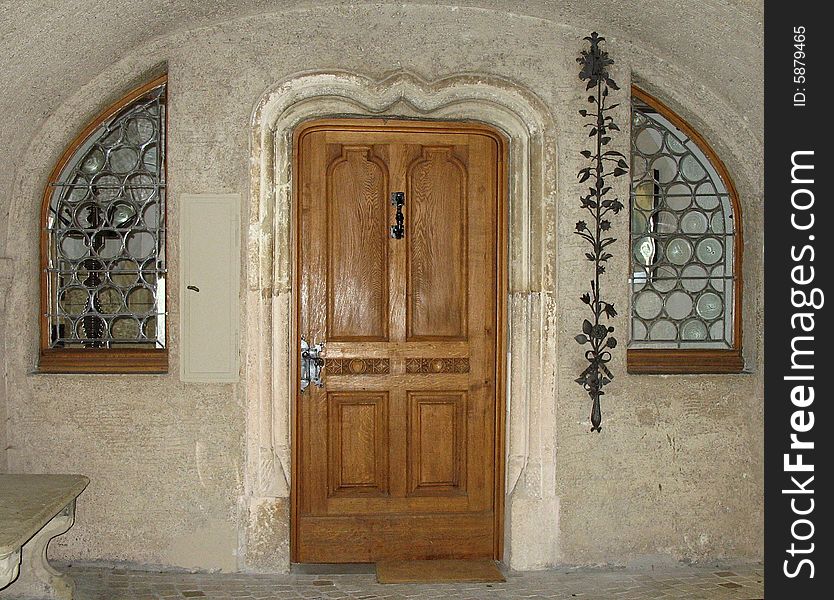 Set within the heavy stone walls of this ancient fort are very beautiful door and windows. Castles abound in southern Germany, especially along the banks of the Danube River. Set within the heavy stone walls of this ancient fort are very beautiful door and windows. Castles abound in southern Germany, especially along the banks of the Danube River.