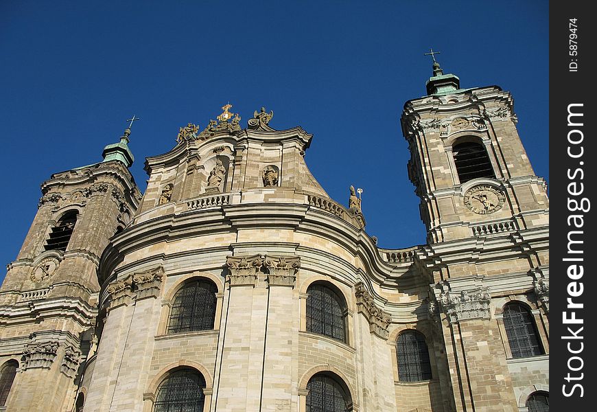 German Cathedral Close-up, in Beuron, Germany