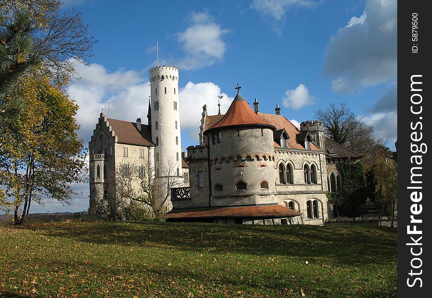 Ancient castle in southern Germany, in late October. Ancient castle in southern Germany, in late October.