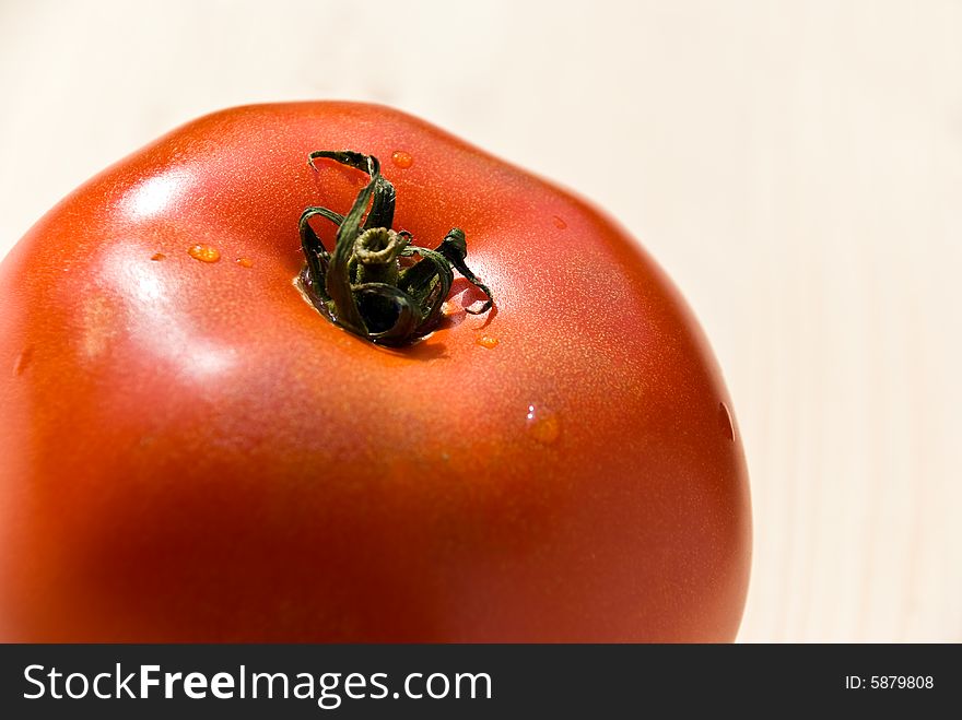 Ripe beef tomato.close up.