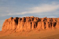 A View Of Golden Rocky Wall Sunset Stock Image A View Of Golden Rocky Wall Sunset Stock Image