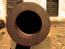 Ancient Gun From Within. Royalty Free Stock Photography Ancient Gun From Within. Royalty Free Stock Photography